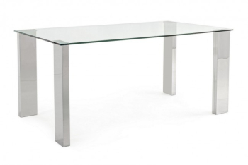 Masa blat sticla Arley 160x90x75 cm 