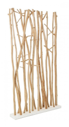Paravan din lemn natur si alb Aili 100 cm x 18.5 cm x 180 h 