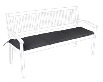 Perna bancuta 3 locuri din textil gri Nat 153 cm x 48 cm x 3 h 