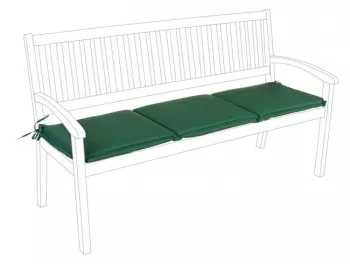 Perna bancuta 3 locuri din textil verde Nat 153 cm x 48 cm x 3 h 