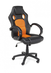 Scaun birou negru portocaliu Racing 55x66x110 cm 