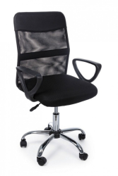 Scaun birou tapitat cu spuma poliuretanica neagra Nairobi 47 x 51 x 94 cm 