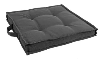 Set 4 perne podea textil gri 40x40x4 cm 