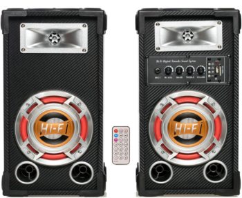 Set Boxe Active Rms 80w Bluetooth Intrare Aux Si Card Sd Slot Usb Radio Fm Telecomanda Inclusa Moderne Culoare Negru 