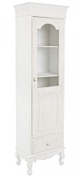 Vitrina din mdf alb patinat Clorine 50 cm x 34 cm x 181 h 