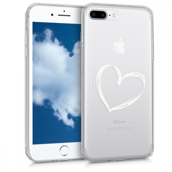 Husa pentru Apple iPhone 8 Plus / iPhone 7 Plus Silicon Alb 45352.01 