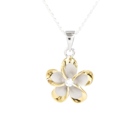 Lantisor Pandantiv Plumeria Argint 925 PersonalStyle 
