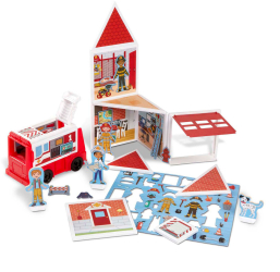 Set de  joaca magnetic  Statia  de  Pompieri- Melissa and Doug 