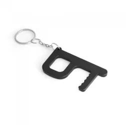 Breloc multifunctional deschidere usi negru 38 x 69 x 5 mm model simplu 
