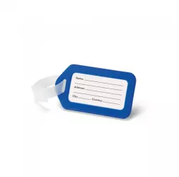 Eticheta identificare bagaje antifurt 87 x 50 x 4 mm albastru 