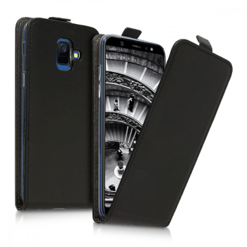 Husa pentru Samsung Galaxy A6 2018 Piele ecologica Negru 45881.01 