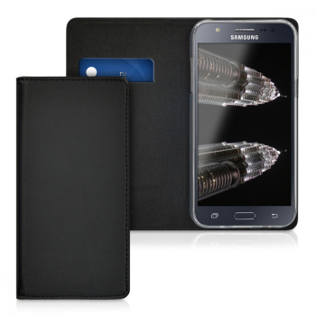 Husa pentru Samsung Galaxy J5 Piele naturala Negru 39196.01 