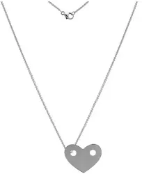 Lant argint 925 50 cm si charm inima argint 925 