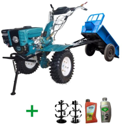 Motocultor Dakard 7CP HS1000BNEW cu Remorca DKD LY700 si Uleiuri 