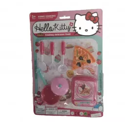 Set jucarie hello kitty ustensile gatit pizza 