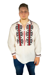 Bluza barbati R21 alb/rosu bordol marime L 