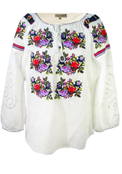 Bluza dama tip ie R 25 marime 3XL alb/mov 
