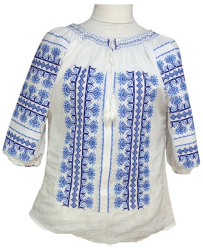 Bluza dama tip ie R21 marime S alb/bleu 