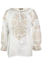 Bluza tip ie dama B23 alb/crem marime 3XL 