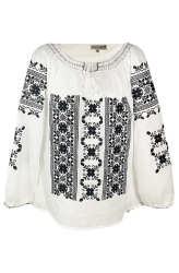 Bluza tip ie dama B23 alb/negru glossy marime XL 