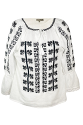 Bluza tip ie dama B23 alb/negru marime 3XL 