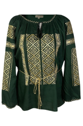 Bluza tip ie dama B24C Dacali verde marime S 