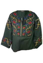 Bluza tip ie dama RBIB marime S verde/rosu 