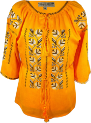 Bluza tip ie dama RIAG marime 2XL portocaliu/crem 