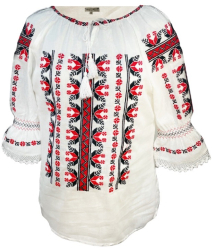 Bluza tip ie dama RM 128 marime XL alb/negru mat 