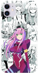 Husa din silicon compatibila cu Apple iPhone 11 - model Anime Zero Two 
