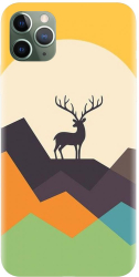 Husa din silicon compatibila cu Apple iPhone 11 Pro Max - model Abstract Deer 