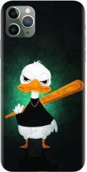 Husa din silicon compatibila cu Apple iPhone 11 Pro Max - model Duck With A Bat 