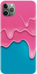 Husa din silicon compatibila cu Apple iPhone 11 Pro Max - model Pink Liquid Dripping 