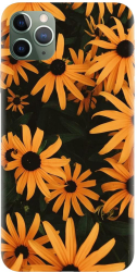 Husa din silicon compatibila cu Apple iPhone 11 Pro Max - model Yellow Flowers 