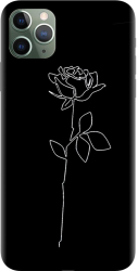 Husa din silicon compatibila cu Apple iPhone 11 Pro - model Black Rose 
