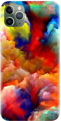 Husa din silicon compatibila cu Apple iPhone 11 Pro - model Oil Painting Colorful Strokes 