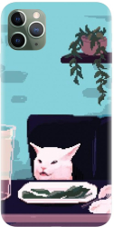 Husa din silicon compatibila cu Apple iPhone 11 Pro - model Pixel Art Cat Meme 