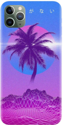Husa din silicon compatibila cu Apple iPhone 11 Pro - model Vaporwave Palm 