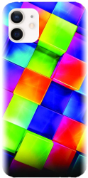 Husa din silicon compatibila cu Apple iPhone 12 Mini - model 3D Geometric Colorfull 