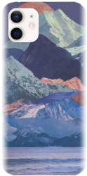 Husa din silicon compatibila cu Apple iPhone 12 Mini - model Collage Mountain 