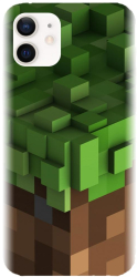 Husa din silicon compatibila cu Apple iPhone 12 Mini - model Minecraft 