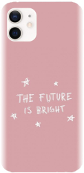 Husa din silicon compatibila cu Apple iPhone 12 Mini - model The Future Is Bright 