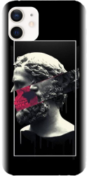 Husa din silicon compatibila cu Apple iPhone 12 - model Smoking Sculpture 