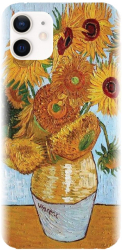Husa din silicon compatibila cu Apple iPhone 12 - model Sunflowers 2 