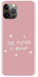 Husa din silicon compatibila cu Apple iPhone 12 Pro Max - model The Future Is Bright 
