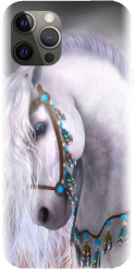 Husa din silicon compatibila cu Apple iPhone 12 Pro Max - model White Horse 