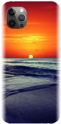 Husa din silicon compatibila cu Apple iPhone 12 Pro - model Ocean Sunset 