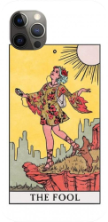 Husa din silicon compatibila cu Apple iPhone 12 Pro - model Tarot The Fool Clasic 