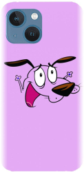 Husa din silicon compatibila cu Apple iPhone 13 Mini - model Courage The Cowardly Dog 