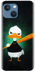 Husa din silicon compatibila cu Apple iPhone 13 Mini - model Duck With A Bat 